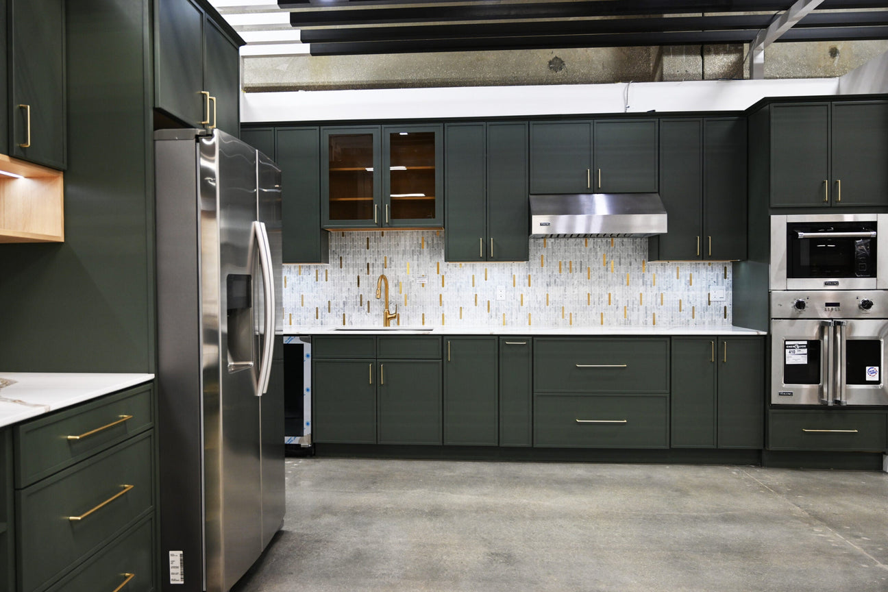 Slim Green Shaker Cabinets